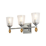Vetiver F1 Vanity Sconce - Polished Chrome / Gold / Clear Seeded