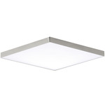 Trim Square Ceiling Light Fixture - Satin Nickel / White