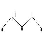 Dabliu Linear Pendant - Black / Black