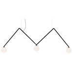 Dabliu Linear Pendant - Black / White