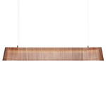 Owalo Linear Pendant - White / Walnut Birch