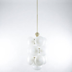 Allure II Cluster Pendant - Satin Brass / Frosted