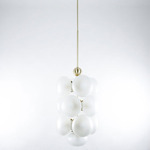 Allure Cluster 4.1 Pendant - Satin Brass / Frosted