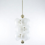 Allure Cluster Pendant - Polished Nickel / Frosted
