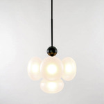 Allure II Cluster Pendant - Matte Black / Frosted