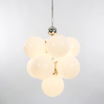 Allure Cluster 8.1 Pendant - Polished Nickel / Frosted