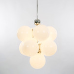 Allure Cluster 8.1 Pendant - Polished Nickel / Frosted