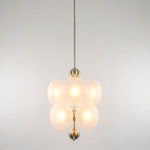 Allure Cluster Pendant - Natural Brass / Frosted