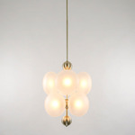 Allure 4 Pendant - Natural Brass / Frosted