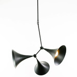 Datura Free Form Pendant - Matte Black