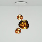 Melt LED Multi Light Pendant - White / Gold