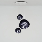 Melt LED Multi Light Pendant - White / Smoke