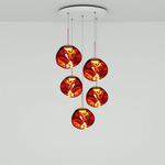 Melt Mini LED Multi Light Pendant - White / Copper