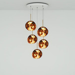 Melt Mini LED Multi Light Pendant - White / Gold