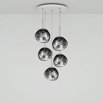 Melt Mini LED Multi Light Pendant - White / Smoke