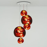 Melt Multi Light Pendant - White / Copper