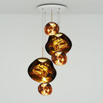 Melt LED Multi Light Pendant - White / Gold