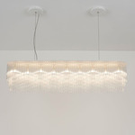 Linear Thin Chandelier - Powdercoat / Clear