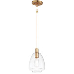 Babylon Pendant - Satin Brass / Clear