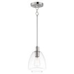Babylon Pendant - Satin Nickel / Clear
