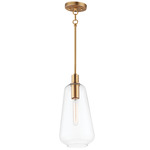 Babylon II Pendant - Satin Brass / Clear