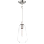 Babylon II Pendant - Satin Nickel / Clear