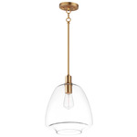Babylon Pendant - Satin Brass / Clear