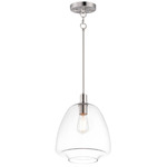 Babylon Pendant - Satin Nickel / Clear