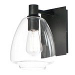 Babylon Wall Sconce - Black / Clear