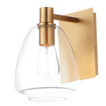 Babylon Wall Sconce - Satin Brass / Clear