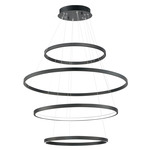 Groove Four Tier Pendant - Black