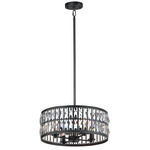 Madeline Pendant - Black / Crystal