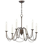 Plumette Chandelier - Chestnut Bronze