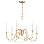 Plumette Chandelier - Gold Leaf