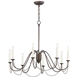 Plumette Chandelier - Chestnut Bronze