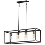 Capitol Linear Pendant - Black / Clear