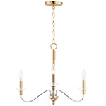 Clarion Chandelier - Polished Chrome / Satin Brass