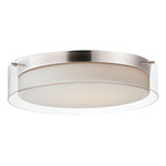 Duo Flush Mount - Satin Nickel