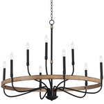 Franklin Chandelier - Black / Natural