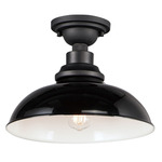 Granville Outdoor Ceiling Light - Gloss Black
