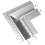Reveal Wall Wash 2 L-Shaped Inside Corner Channel Connector - Satin Aluminum