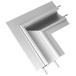 Reveal Wall Wash 2 L-Shaped Outside Corner Channel Connector - Satin Aluminum