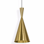 Beat Tall LED Pendant - Black / Brass