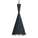 Beat Tall LED Pendant - Black / Black