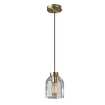 Bristol Pendant - Antique Brass / Clear