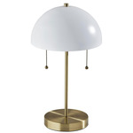 Bowie Table Lamp - Antique Brass / White