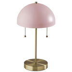 Bowie Table Lamp - Antique Brass / Pale Pink