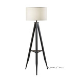 Warren Floor Lamp - Black / Off White