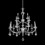 Floridia Two Tier Chandelier - Chrome / Firenze Clear