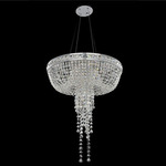 Cascata Pendant - Chrome / Firenze Clear